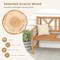 Costway 2-Person Bench Patio Acacia Wood Outdoor Loveseat Chair Garden Natural